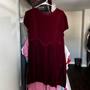 Blue Rain Burgundy Dress